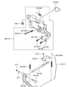 Kawasaki Fh680v-Ds29 Control Equipment Diagram and Parts List for M48-KW (53AI8CT2050-23HP)(2010) Cub Cadet Lawn Tractor